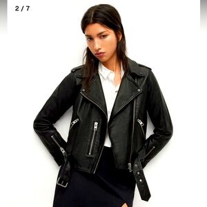 All Saints Balfern Genuine Leather Jacket